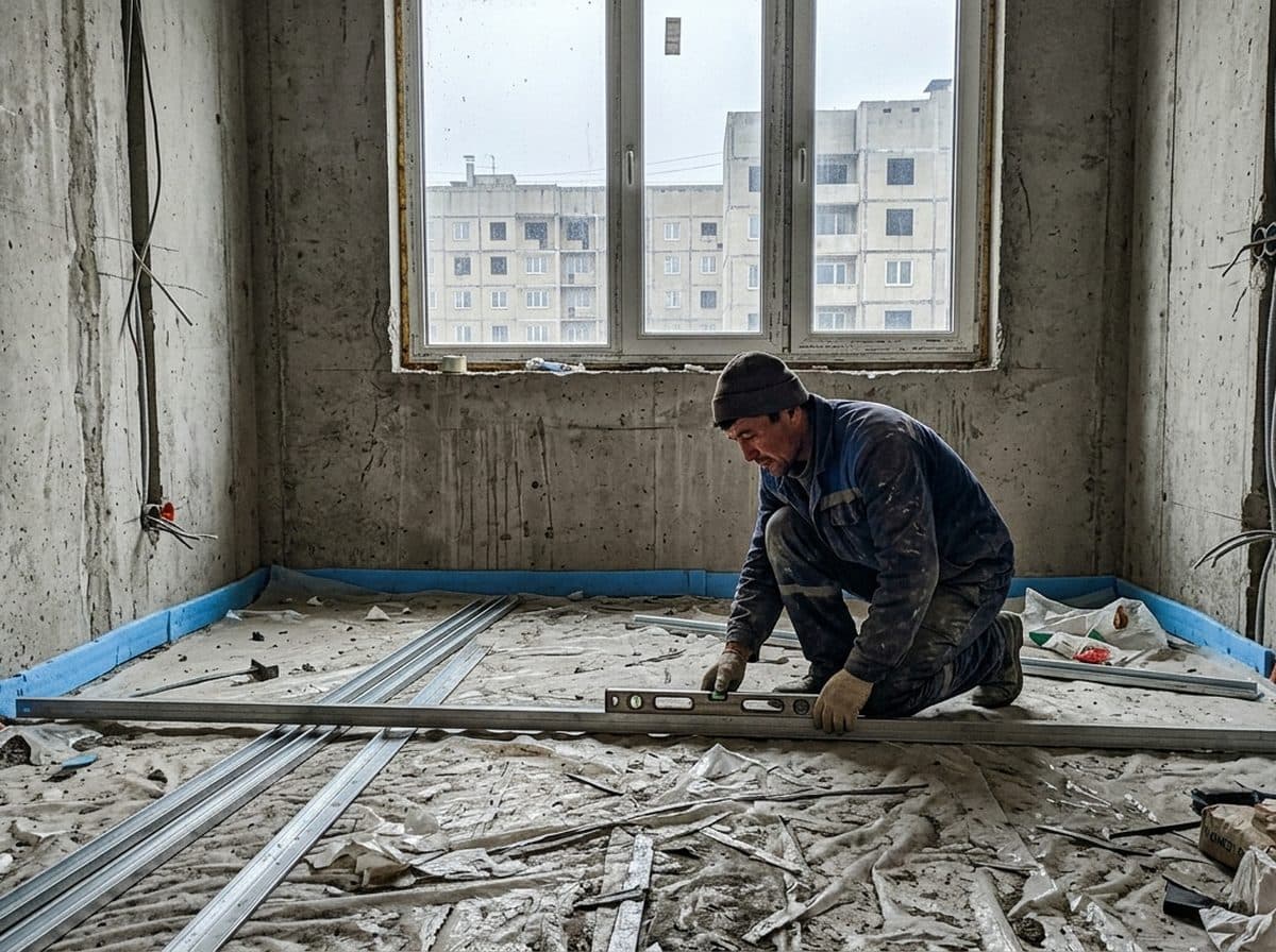 Подготовка основания перед стяжкой
